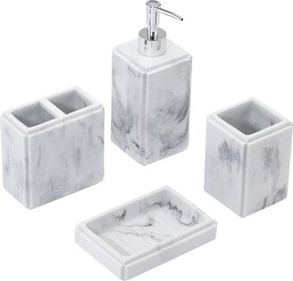 Avanti Catania 4 Pc Bath Accessory Set - Grey