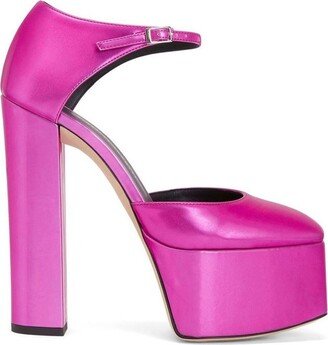 Bebe Platform Ankle Strap Pumps