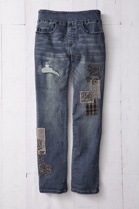 Women's Plaids & Patches Ankle Jeans - Medium Wash - 6P - Petite Size