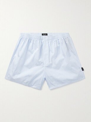 Pinstriped Cotton-Poplin Boxer Shorts