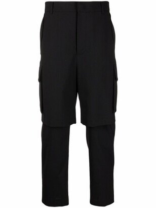 Layered Straight-Leg Trousers-AB