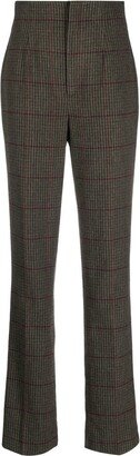 Alisanne checked tapered-leg trousers