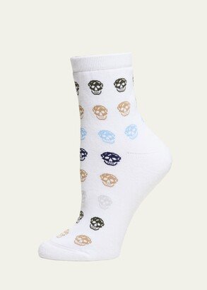 Multicolor Skull Cotton-Blend Socks