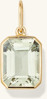 Emerald Cut Gemstone Charm Prasiolite