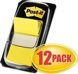 Post-it Marking Page Flags in Dispensers Yellow 12 50-Flag Dispensers/Box 680YW12