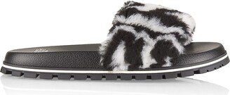 The Monogram Teddy Slides-AA