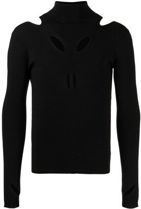 Cut-Out Mock-Neck Jumper