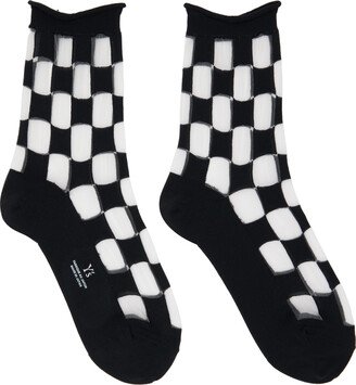 Black Plaid Socks-AA