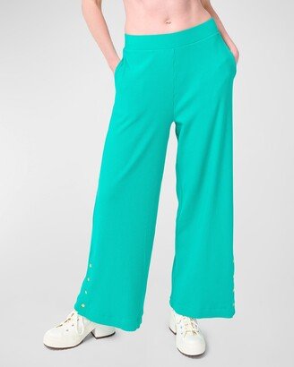 Jade Rib Wide-Leg Pants