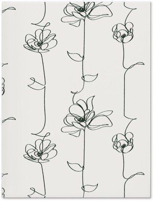 Journals: One Line Floral - Light Journal, White