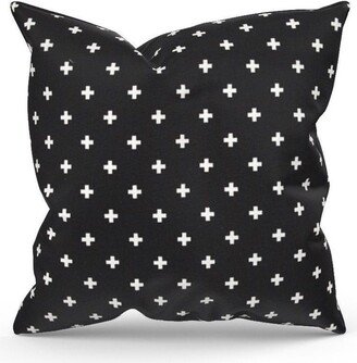 Black & White Pillow Cover For Living Room Couch, Accent Bedroom, Swiss Cross Decorative New Home Housewarming Gift