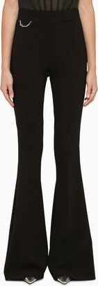 Flared black trousers