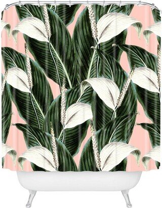 Marta Barragan Camarasa Sweet Floral Desert Leaf Shower Curtain Green