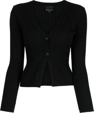 V-neck cotton cardigan-AF