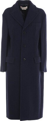 Single-Breasted Longline Coat-AA