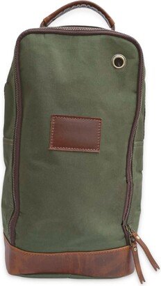 Vida Vida Nylon & Leather Trim Golf / Football Boot Bag - Olive