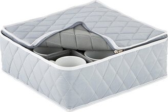 Quilted Cup Storage Case Grey