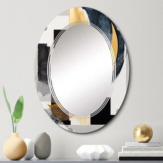 Designart 'Glam Art Deco Abstract I' Printed Modern Transitional Wall Mirror