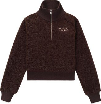 Logo-Embroidered Zip-Up Jumper-AC