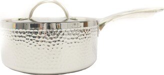 Hammered Tri-Ply 7 Covered Saucepan