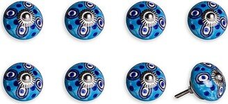 KNOB IT 8-Piece Hand Painted Ceramic Knob Set-AD