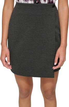 Petite Single-Button Mini Pencil Skirt - Black/Charcoal