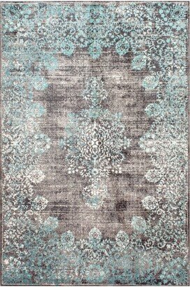 2'x3' Vintage Corene Area Rug Teal