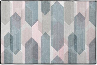 Door Mats: Deco Mod Hex Reflections Door Mat, Gray