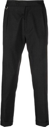 Mélange Cropped Tailored Trousers