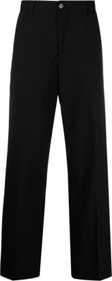 Tropical straight-leg tailored trousers