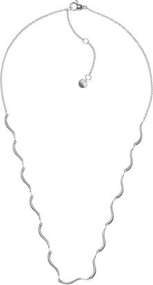 Women's Kariana Essential Waves Silver-Tone Stainless Steel Chain Necklace (Model: SKJ1795040)