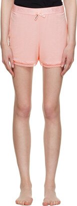 Pink Lace Trim Pyjama Shorts