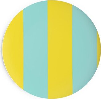 Salad Plates: Vertical Stripes Salad Plate, Blue