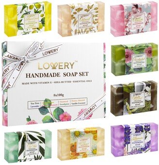 Lovery Handmade Soap Gift Set, Variety Pack Bath and Body Care Gift Set, 8 Piece