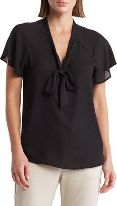 Tie Neck Chiffon Blouse