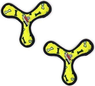 Tuffy Jr Boomerang Yellow Bone, 2-Pack Dog Toys