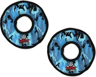 Tuffy Ultimate Ring Camo Blue, 2-Pack Dog Toys