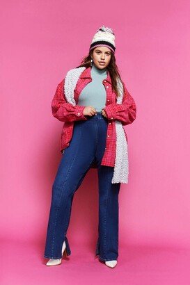 Plus Size Split-Hem Bootcut Jeans