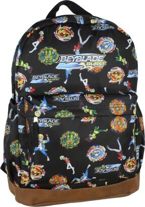 Beyblade Burst Spinner Top Allover Characters Anime Pattern School Book Bag Backpack