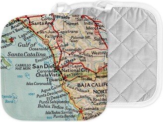 San Diego Map Hot Pad - Pot Holder Gift Kitchen Airbnb