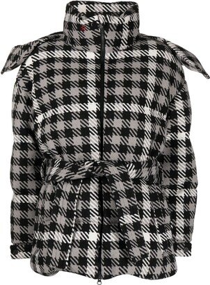 Star Gingham puffer jacket