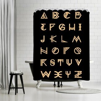 71 x 74 Shower Curtain, ABC by Pop Monica