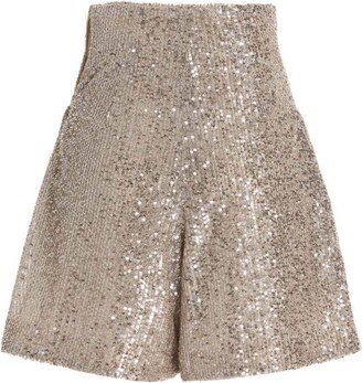 Sequin Bermuda Shorts-AA