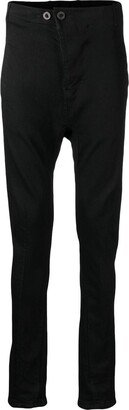 Slim-Cut Drop-Crotch Trousers