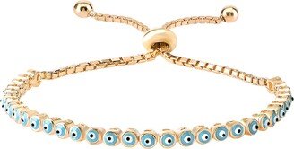 14K Yellow Gold Vermeil Evil Eye Bracelet