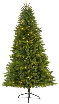 Sun Valley Fir Artificial Christmas Tree with 300 Clear Led Lights