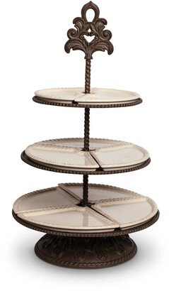 Gg Collection & Acanthus Leaf Metal 3-Tiered Server