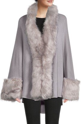 Faux Fur Trim Wrap