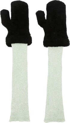 Madeline two-tone mitten gloves