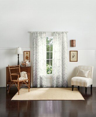 Martha Stewart Collection Eucalyptus Poletop Curtain Panel, 95, Created For Macy's